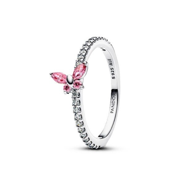 Ladies' Ring Pandora 194269C02-58 Silver Pink