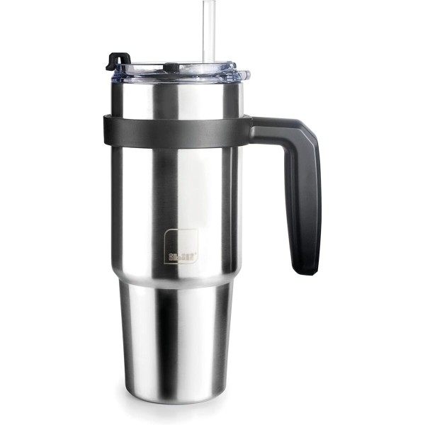 Mug with handle Ibili 669006 Grey Stainless steel 580 ml