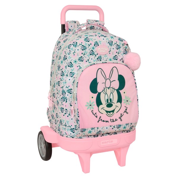 Школьный рюкзак с колесиками Minnie Mouse Minty Розовый 33 x 45 x 22 cm