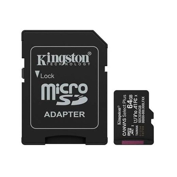 Mikro SD atminties kortelė su adapteriu Kingston SDCS3/64GB 64 GB