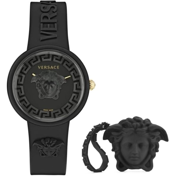 Ladies' Watch Versace MEDUSA POP 3H + VERSACE BLACK SILICON PURSE (Ø 39 mm)