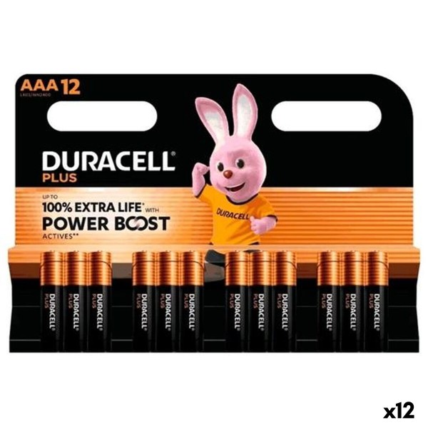 Baterijos DURACELL PLUS POWER BOOST 1,5 V AAA 12 Dalys (12 vnt.)
