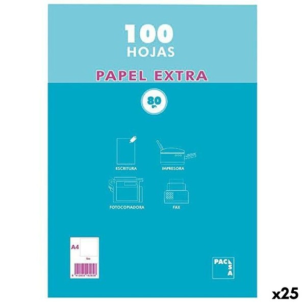 Paper Pacsa White A4 100 Sheets (25 Units)