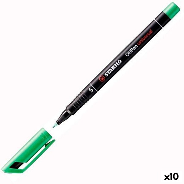 Permanent marker Stabilo OHPEN UNIVERSAL Green 1 mm (10 Units)