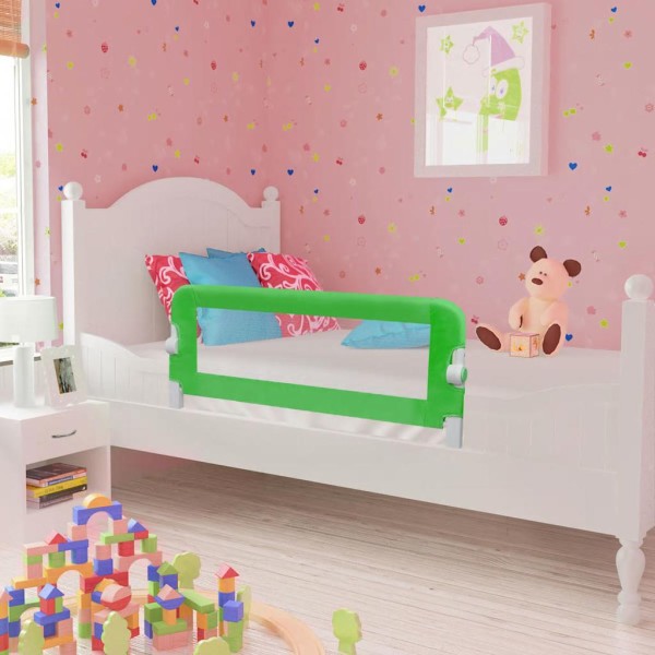 Protective handrail for child beds, 102x42cm, green