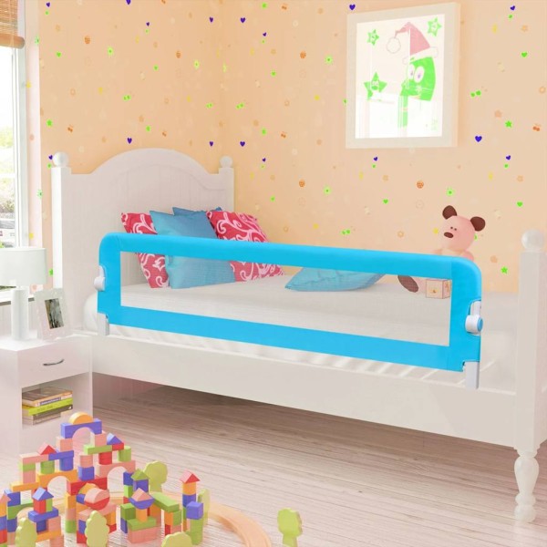 Child's bed safety handrail, 150x42cm, blue