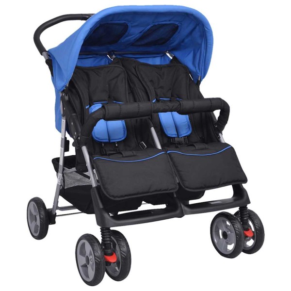 Double wheelchairs, blue and black, steel