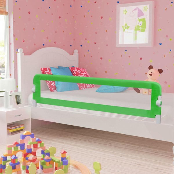 Protective handrail for children's beds, green, 180x42cm, polyester