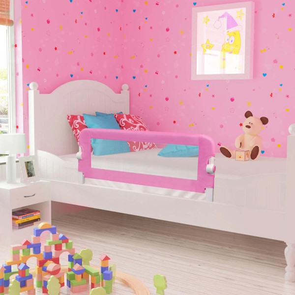 Child bed, pink, 120x42cm, polyester