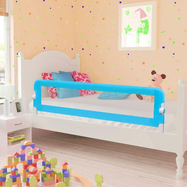 Protective handrail for children's beds, blue, 120x42cm, polyester