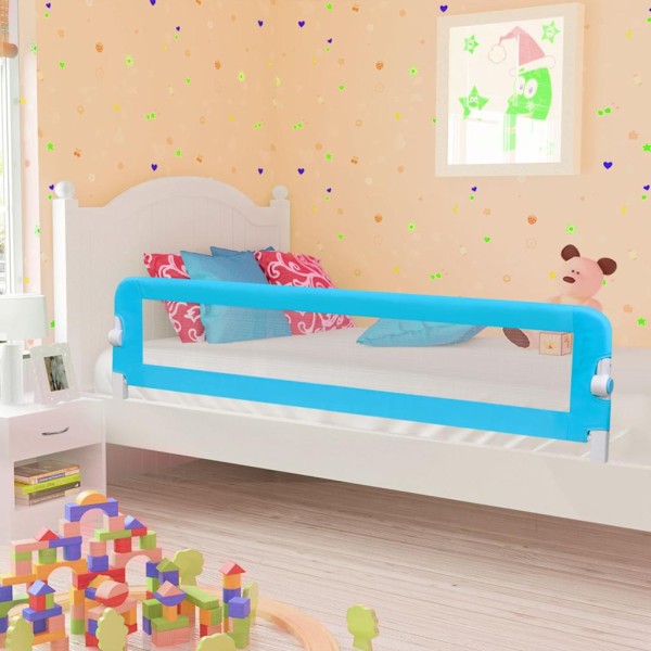 Protective handrail for children's beds, blue, 180x42cm, polyester