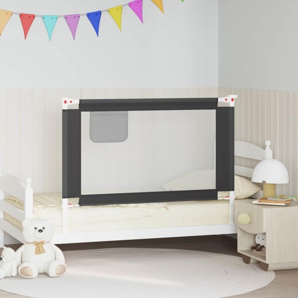 Child bed, grey, 120x25cm, fabric