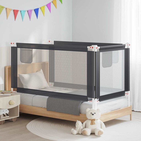 Child's bed, grey, 160x25cm, fabric