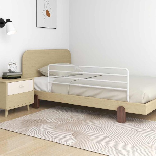Protective handrail for children's beds, white, (76-137) x55cm, iron