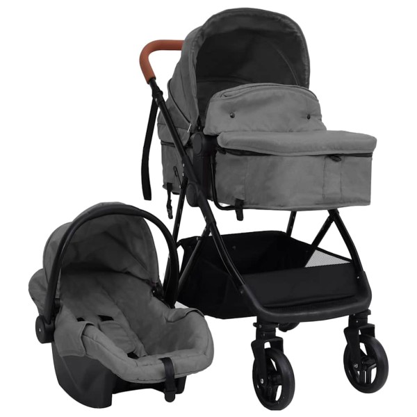 Baby cart 3-1, light grey / black, steel