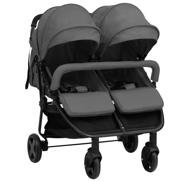 Trolley, dark grey and black, steel