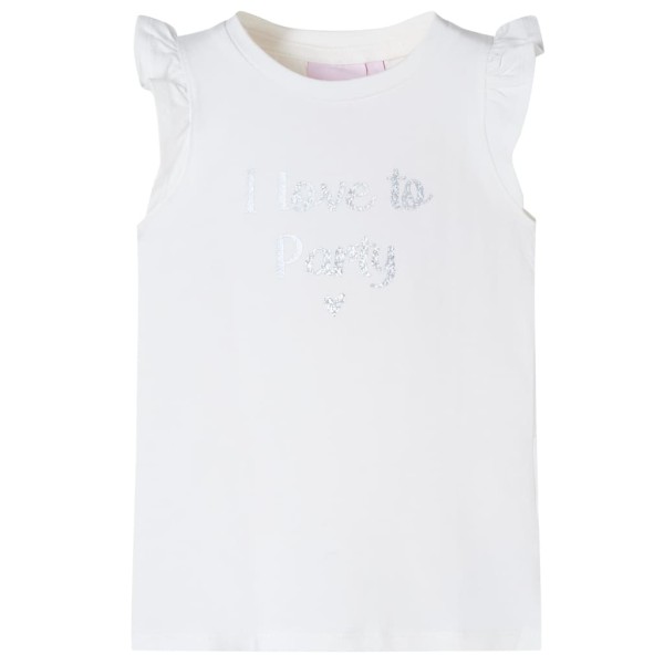 Children's T-shirt with roller sleeve, white, 104 size