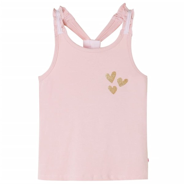 Children's shirt without sleeves, light pink, 116 size