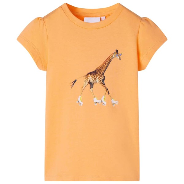 Children's T-shirts, bright orange, 128 size