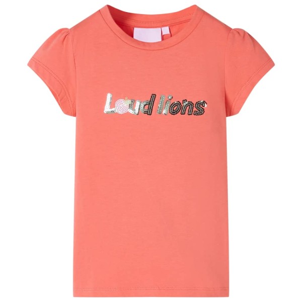 Children's shirt short sleeve, coral, 116 size