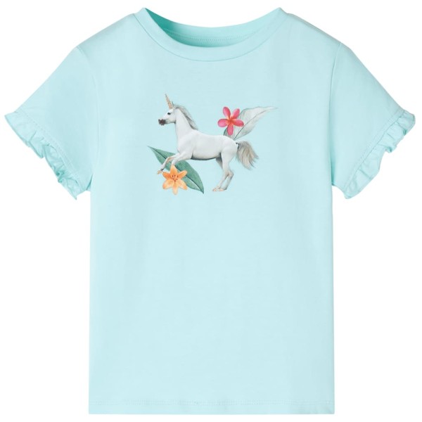 Children's shirt with long sleeve, light blue, 116 size