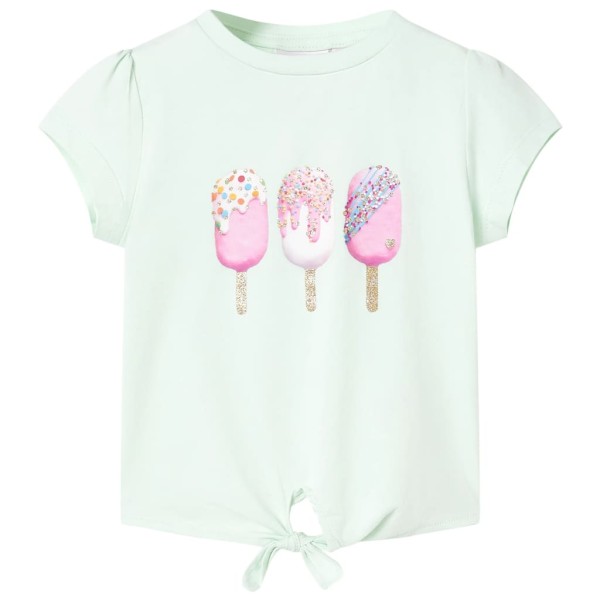 Children T-shirt, light mint color, 128 size