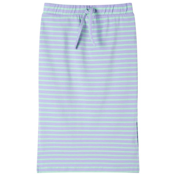 Straight childish skirt with stripes, bright mint, 116 size