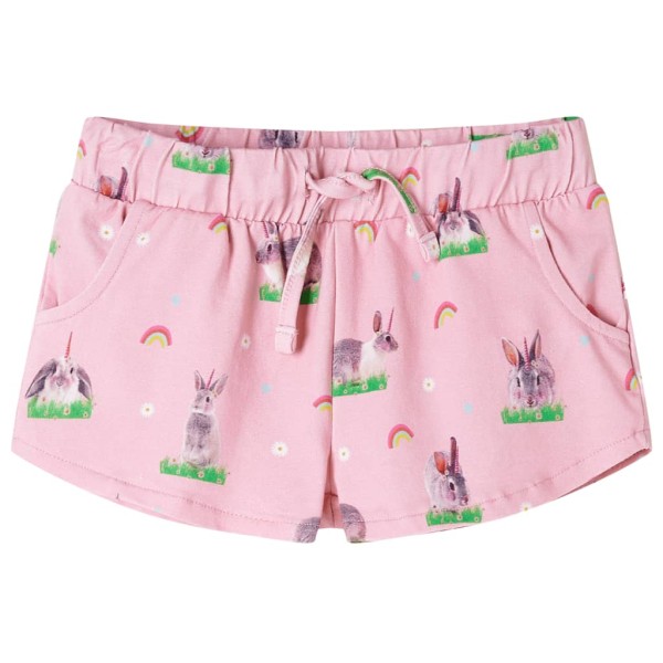 Children's shorts with tightening tape, light pink, 128 size