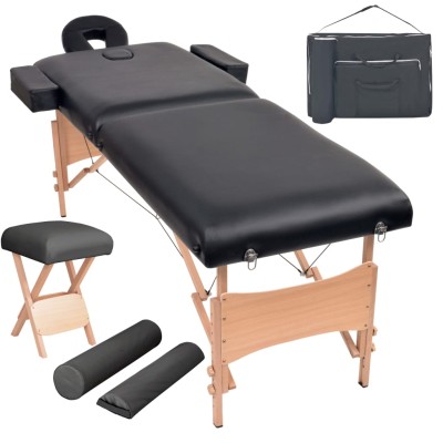 Folding massage table and...