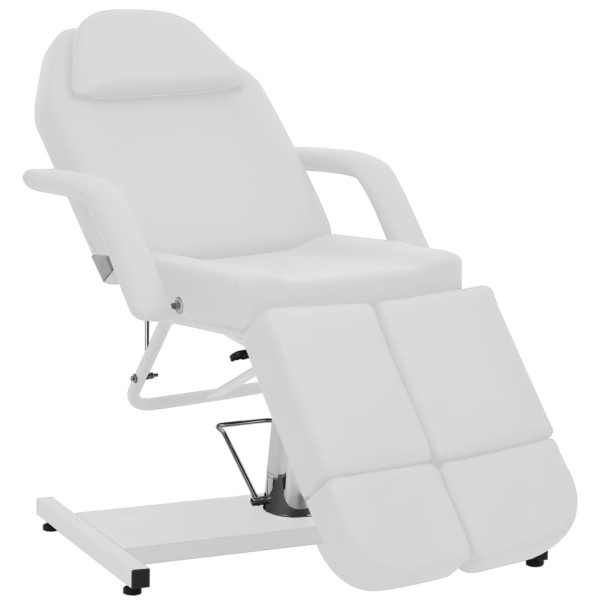 Cosmetology chair, white, 180x62x78cm, artificial leather