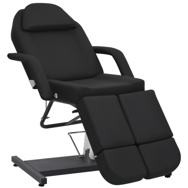 Cosmetology chair, black, 180x62x78cm, artificial leather