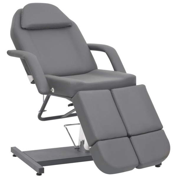 Cosmetology chair, grey, 180x62x78cm, artificial leather
