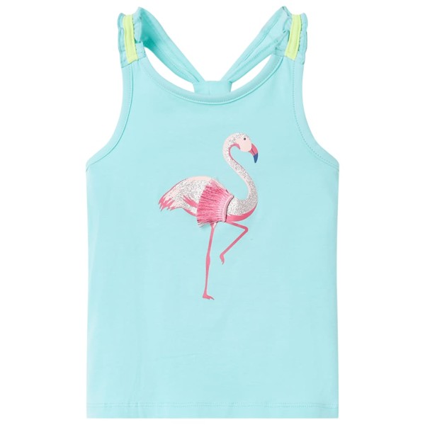 Children's T-shirts without sleeves, light mint, 116 size