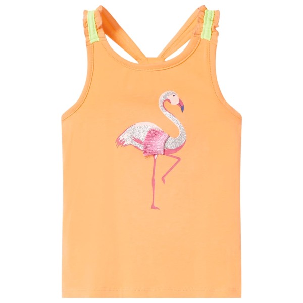 Children's shirt without sleeve, bright orange, 116 size
