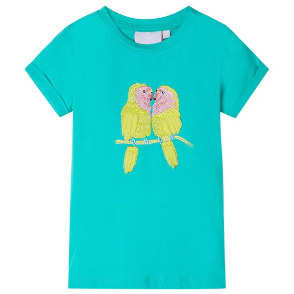 Children T-shirt, mint color, 116 size