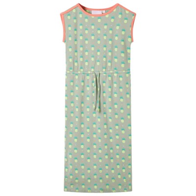 Children's dress, sewn mint...