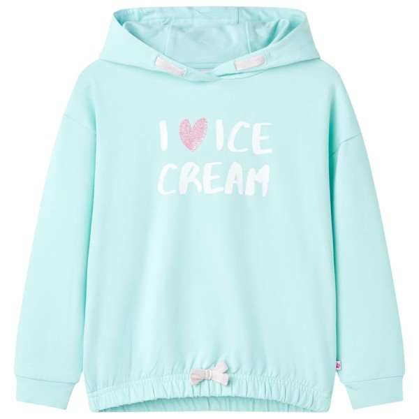 Baby sweater with hood, light blue, 140 size