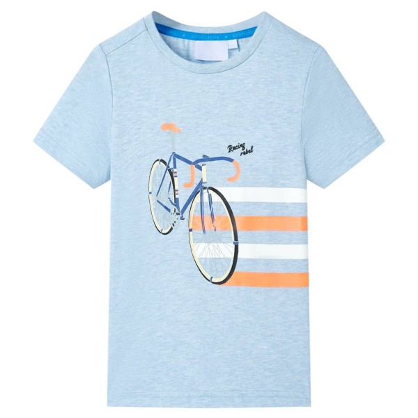 Children's T-shirt, light blue blend, 140 size