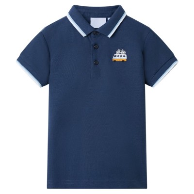 Polo shirt, dark blue, 104...