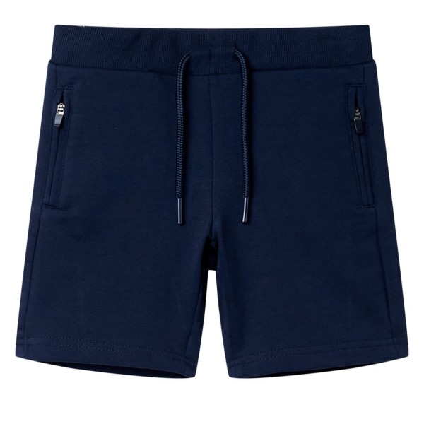 Children's shorts, dark blue color, 128 size