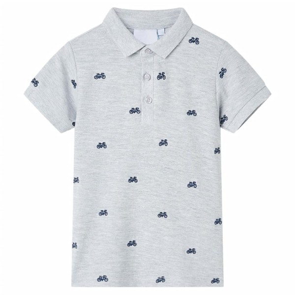 Children polo shirt, gray blend, 128 size