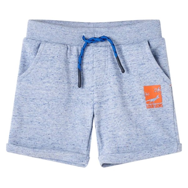 Children's shorts with tightening tape, blue blend, 116 size