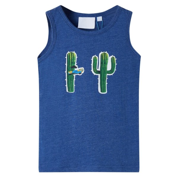 Children T-shirts without sleeves, blue blend, 104 size