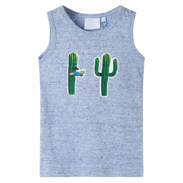 Children T-shirts without sleeves, blue blend, 104 size