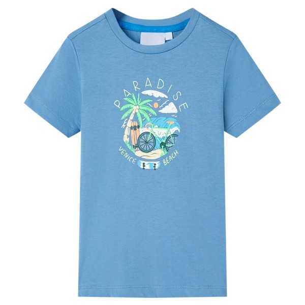 Children T-shirts, medium intensity blue, 116 size
