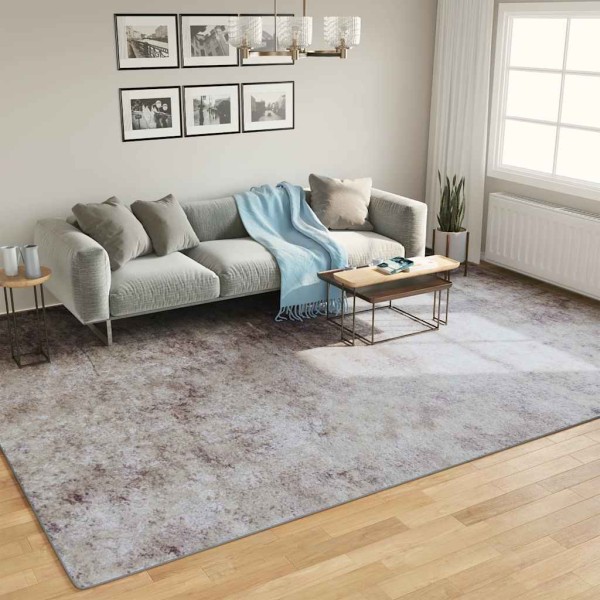 Carpet, gray, 400x300 cm, non-slip, washable