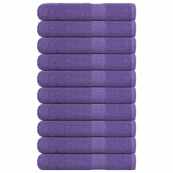 Towels, FROGN, 10 pcs, purple, 100x200 cm, 360 g / m ²