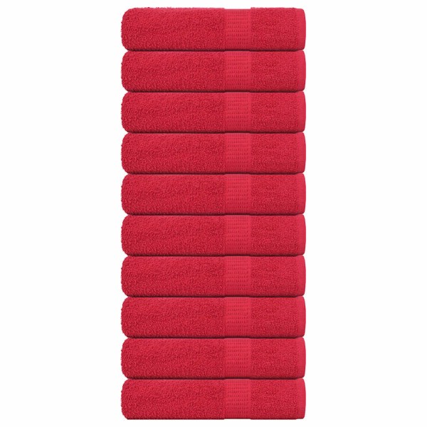 Towels, FROGN, 10 pcs, red, 100x150 cm, 360 g / m ²