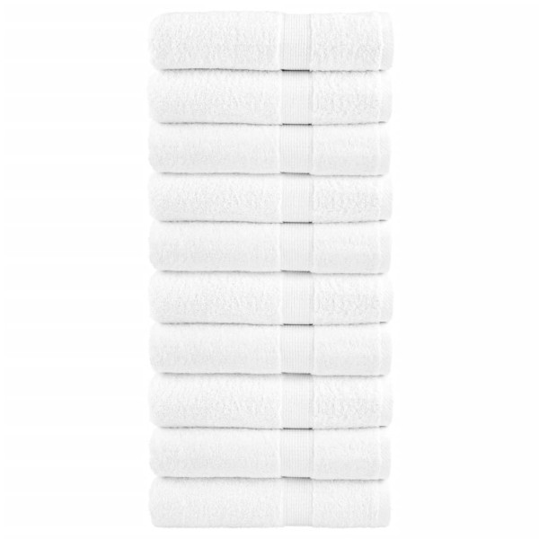 Bathroom towels, SOLUND, 10pcs., white, 100x150cm, 600g / m ²