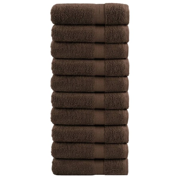 Bathroom towels, SOLUND, 10pcs, brown, 100x150cm, 600g / m ²